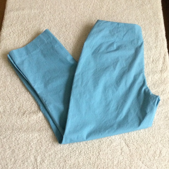 Vintage Gap Y2K Stretch Capri Cropped Pants Blue - Sz 4 - Picture 2 of 13